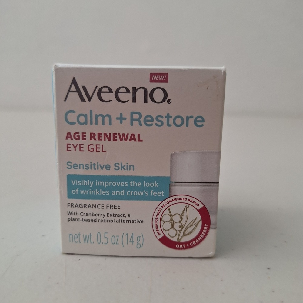 Aveeno Calm + Restore Age Renewal Under Eye Gel, For Senstive Skin, 0.5 oz